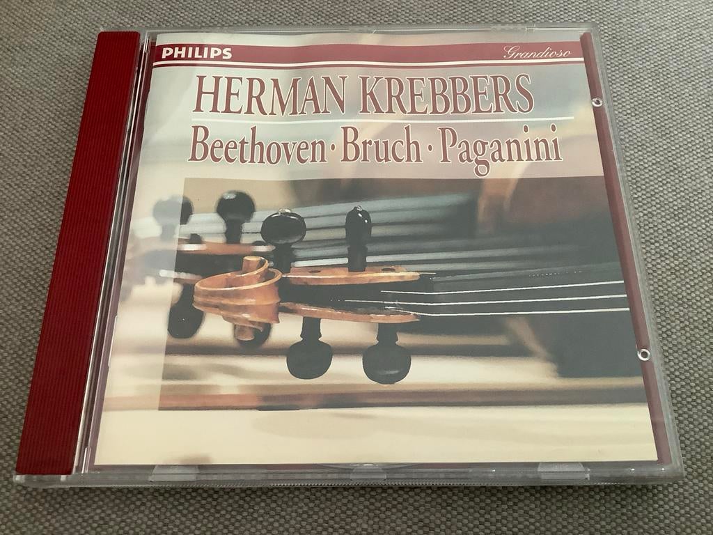 Herman Krebbers - Beethoven, Bruch, Paganini CD, Ophalen of Verzenden, Romantiek, Gebruikt, Orkest of Ballet