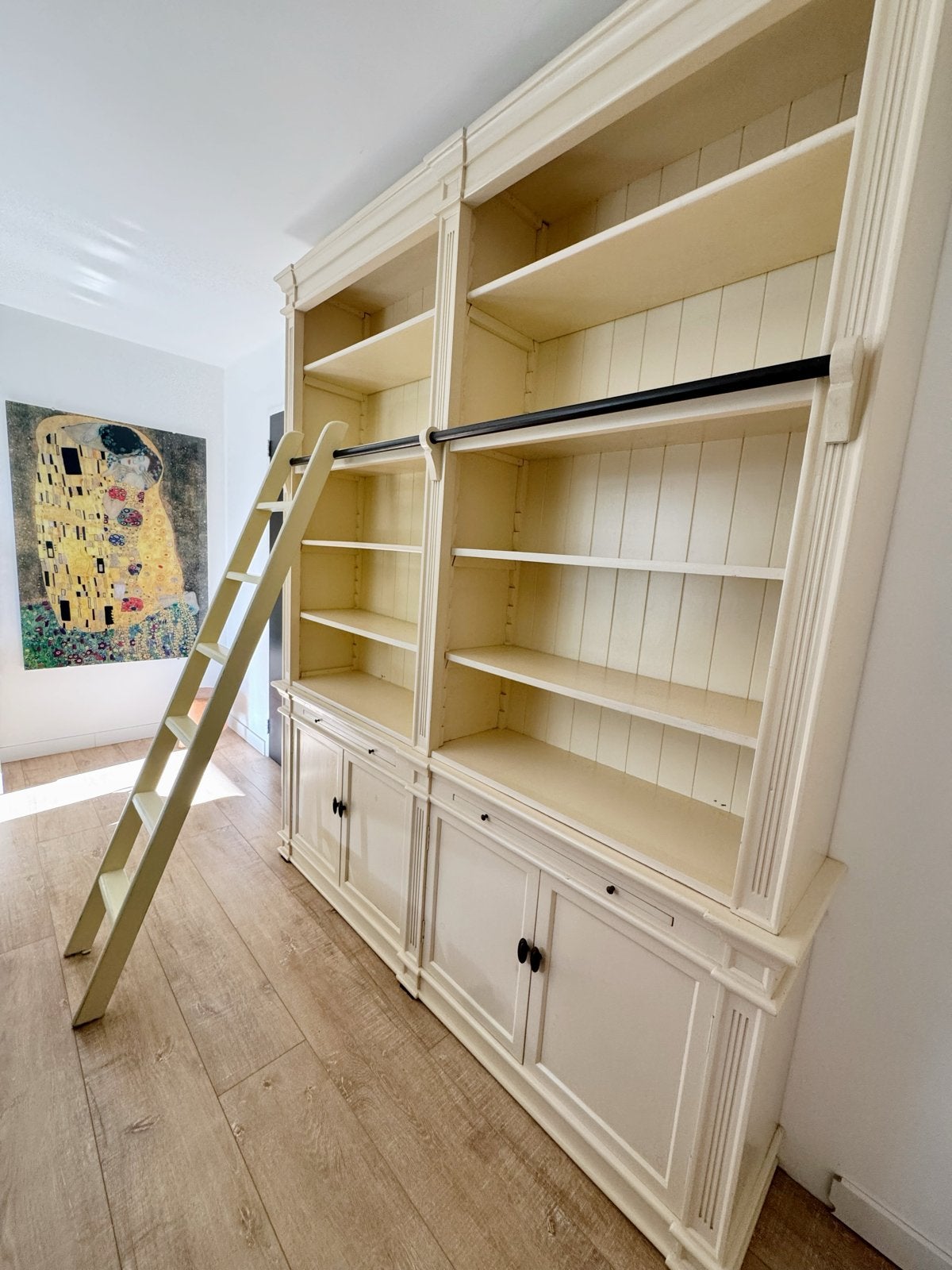 Boekenkast/buffetkast met Ladder - 240x200x36,5 cm, Ophalen, Met plank(en), Gebruikt, 200 cm of meer