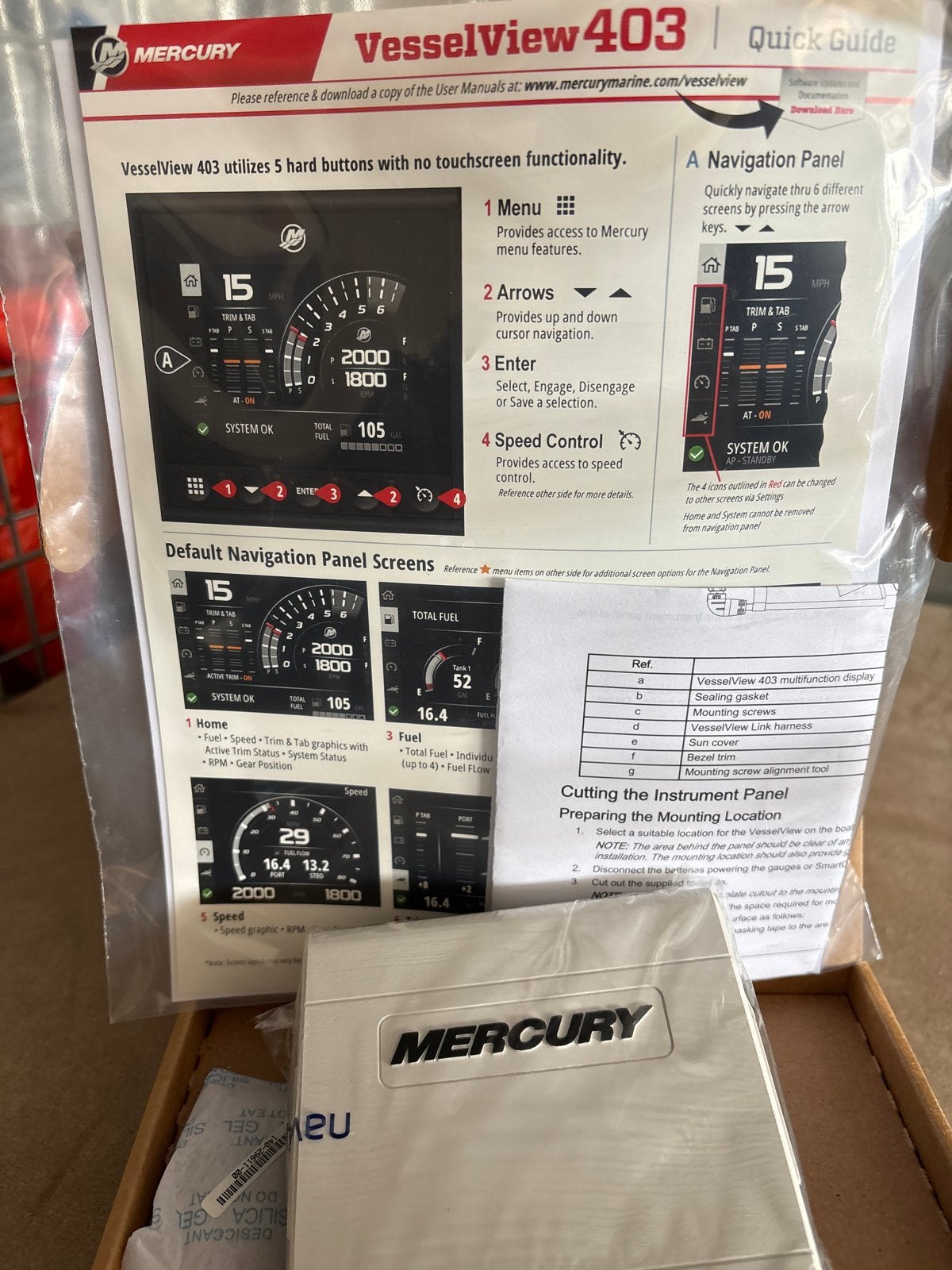 Mercury VesselView 403 Multifunctioneel Display Nieuw, Watersport en Boten, Ophalen of Verzenden, Nieuw, Motor en Techniek
