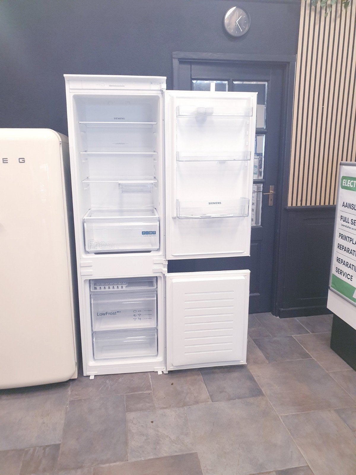 inbouw koelvries combinatie Siemens 178cm A+ 1jaar Garantie, 200 liter of meer, Met aparte vriezer, Zo goed als nieuw, 160 cm of meer