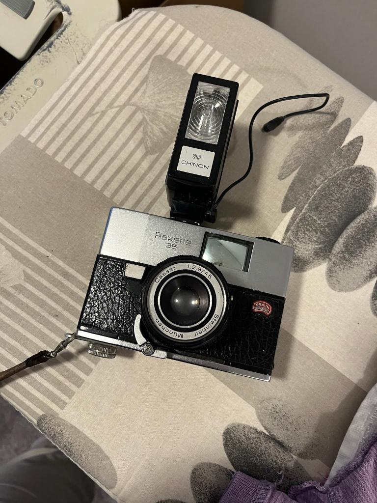 Braun Paxette 35 body met 45 mm lens 75, Ophalen of Verzenden, Gebruikt, Spiegelreflex, Overige Merken