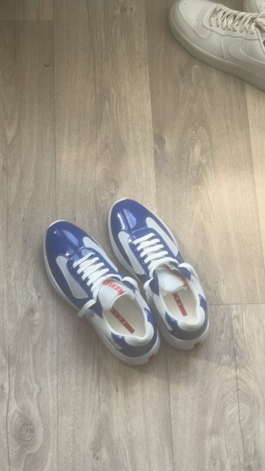Prada Sneakers - Blauw/Wit - Maat 45, Kleding | Heren, Blauw, Ophalen of Verzenden, Sneakers of Gympen, Zo goed als nieuw