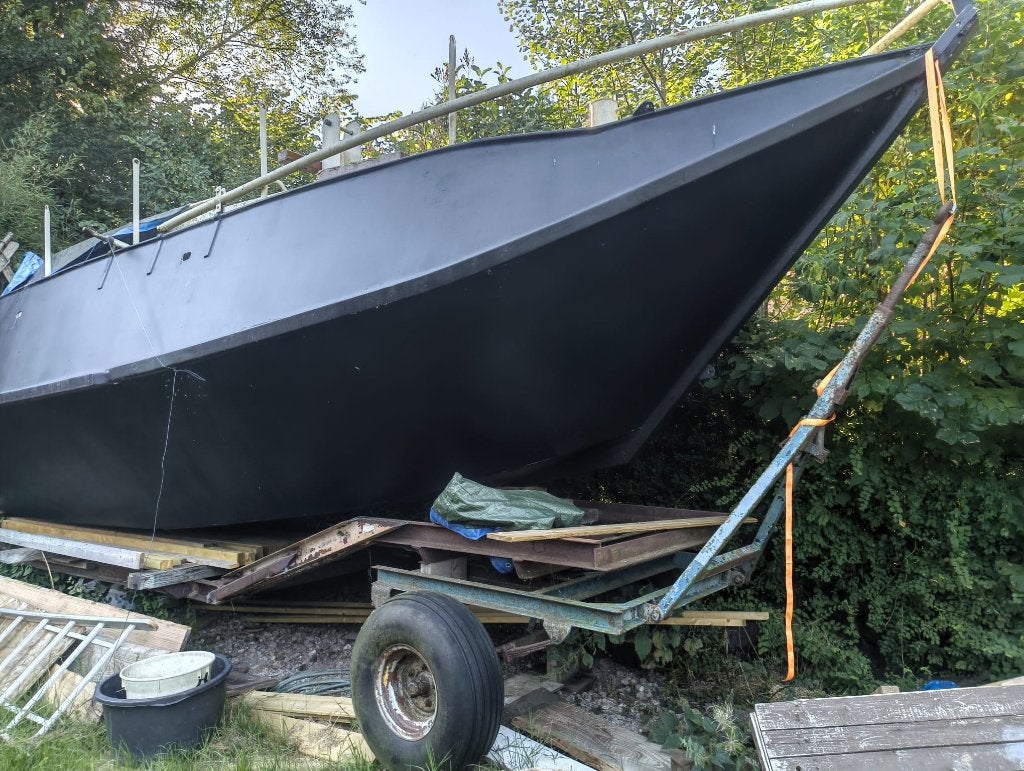 Platbodem Project, Watersport en Boten, 9 m, Gebruikt, Binnenboordmotor, Diesel