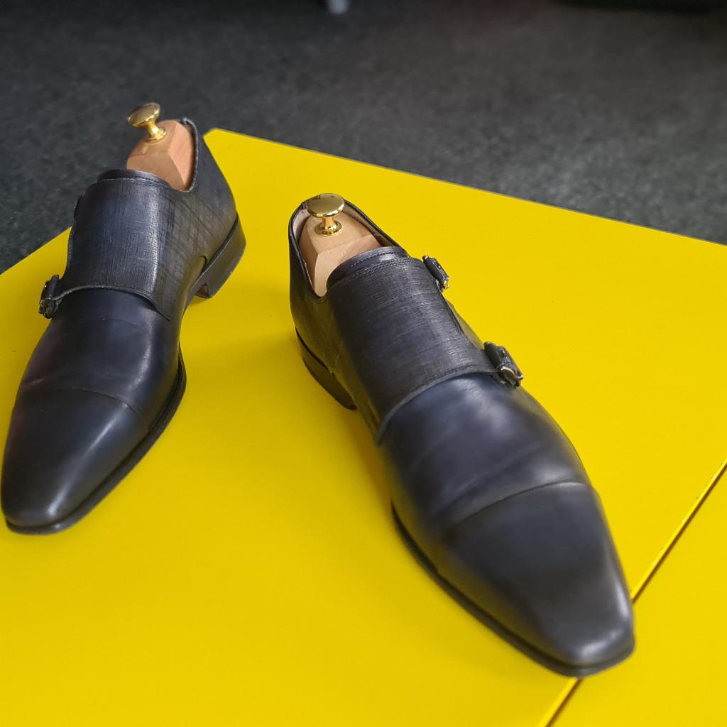 Magnanni gesp schoenen met blauw ekleur maat 44, Kleding | Heren, Schoenen, Magnanni, Verzenden, Blauw, Gespschoenen