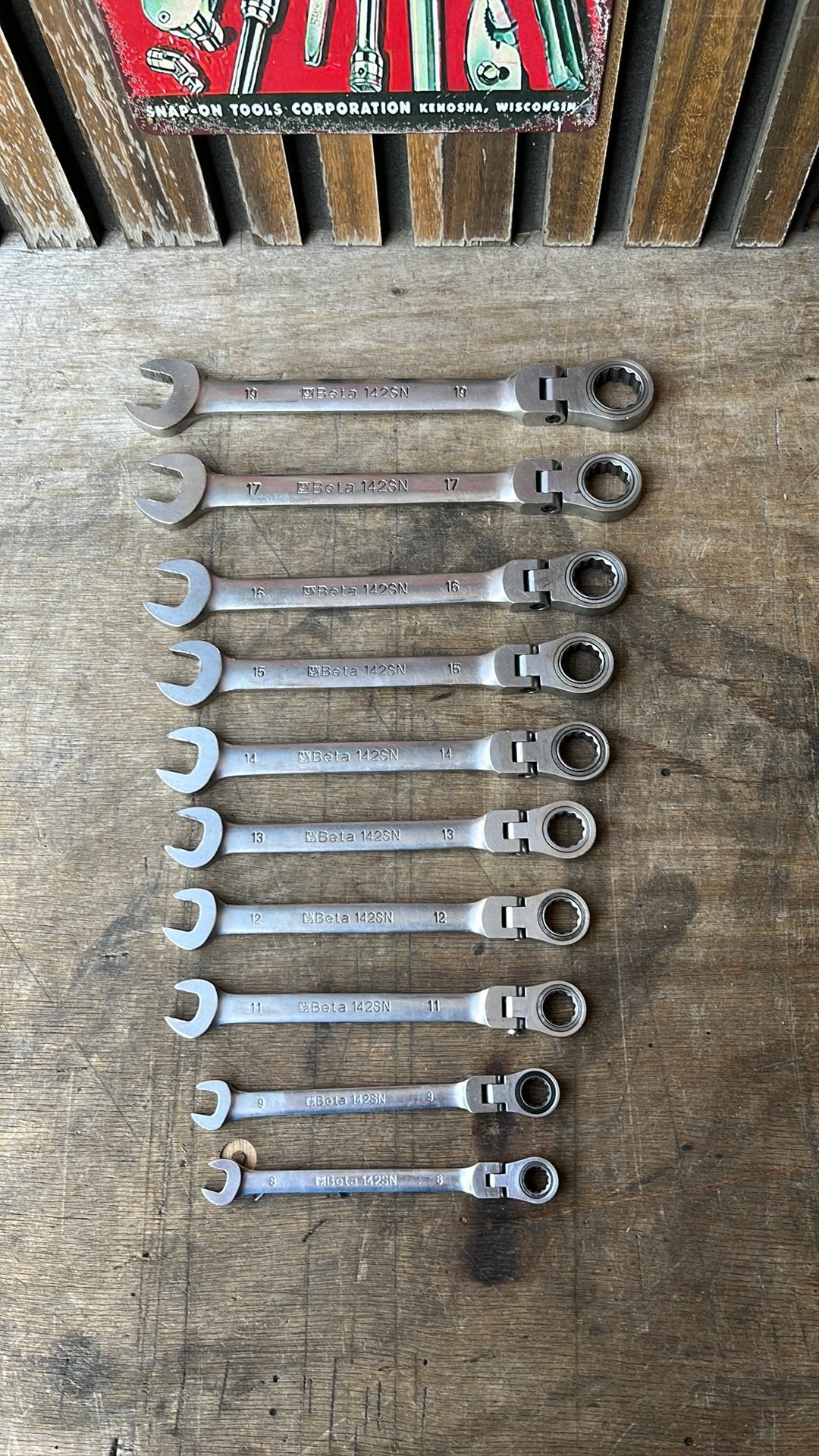 Set Beta 142SN steek/ringratelsleutels, Ophalen of Verzenden, Gebruikt