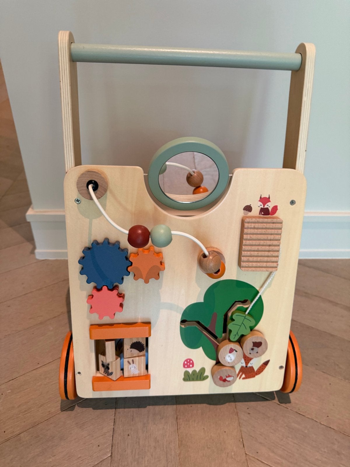 LOOPWAGEN BABY - HOUTEN LOOPWAGEN, Ophalen of Verzenden, Zo goed als nieuw, Overige typen, Met wieltjes