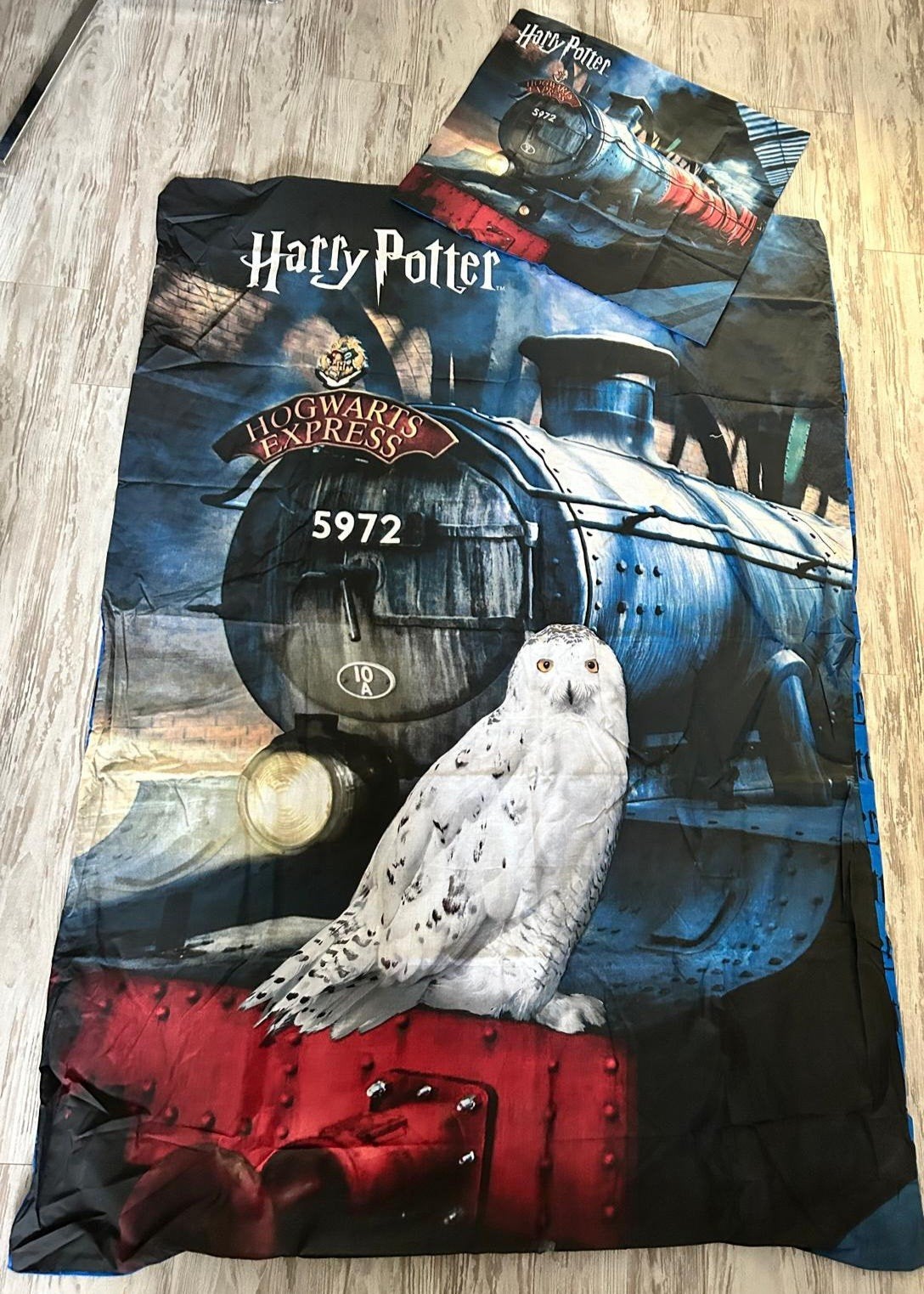 Harry Potter eenpersoons dekbedovertrek met Hedwig, Ophalen, Eenpersoons, Meerkleurig, Dekbedovertrek