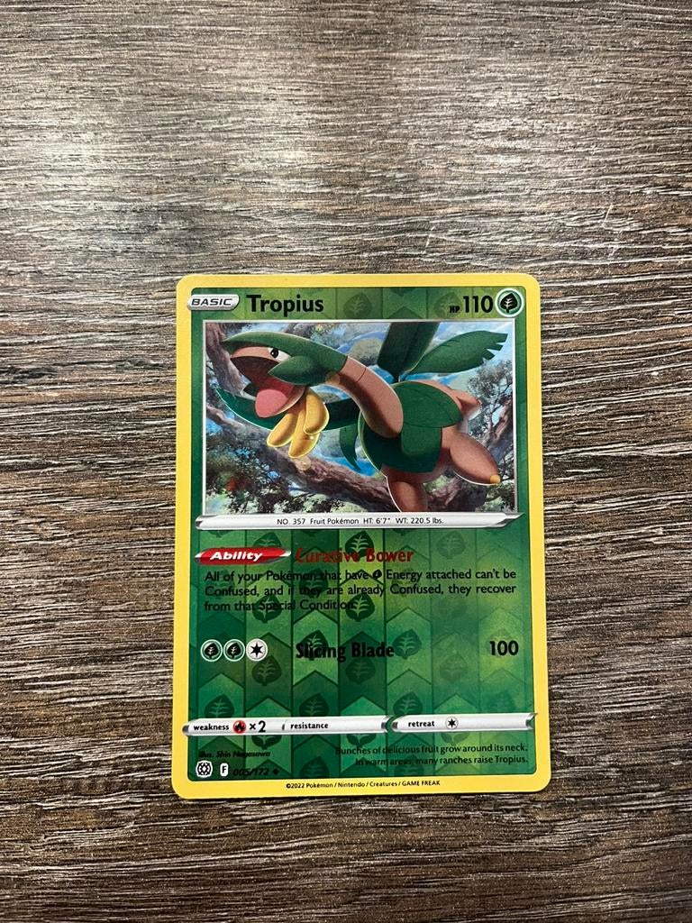 Tropius BRS 005/172 reverse holo, Ophalen of Verzenden, Zo goed als nieuw