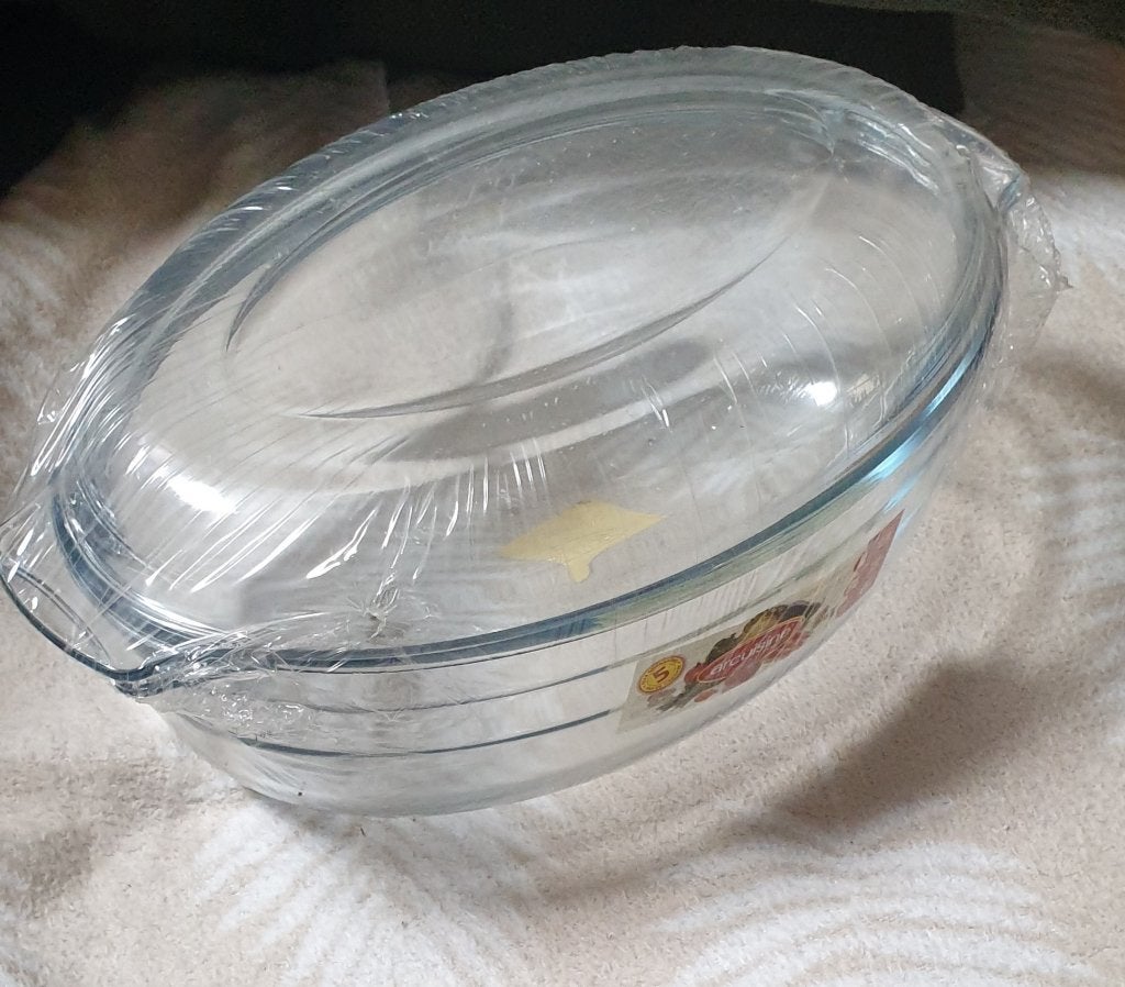 Arcuisine glazen schaal. nieuw in verpakking. 20 cm x 30 cm, Met deksel, Schaal, Nieuw, Ophalen of Verzenden