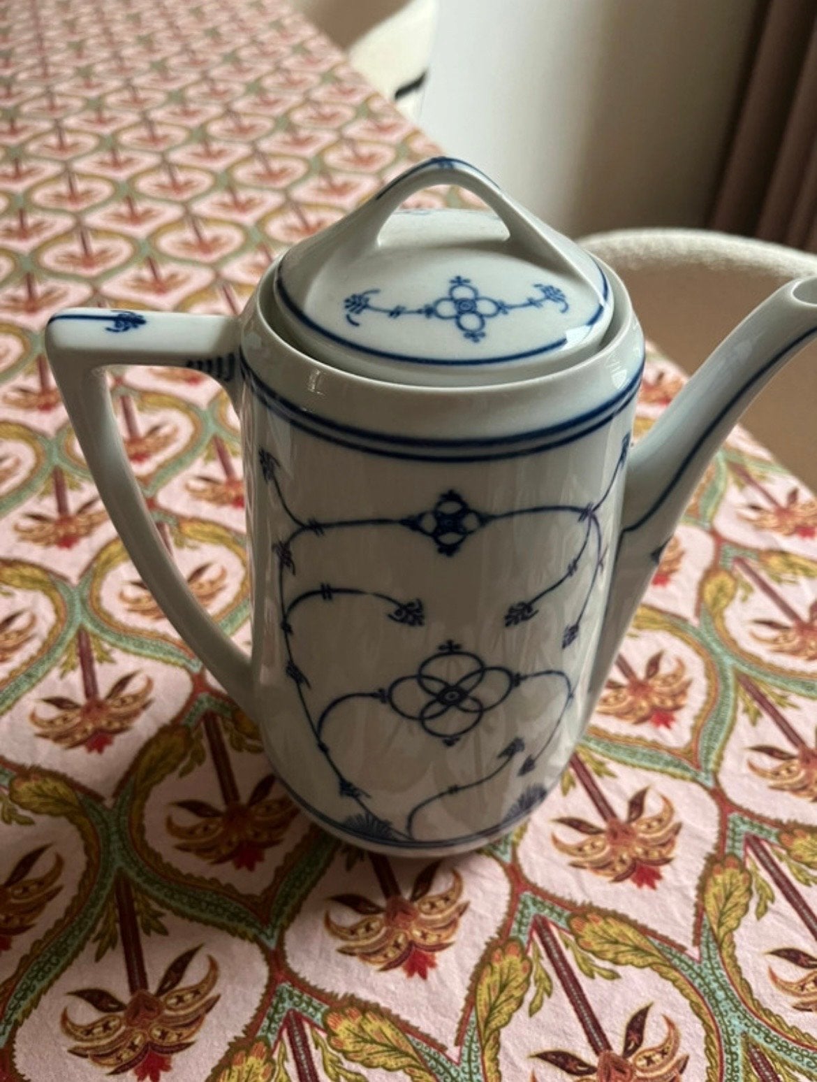 Jäger Eisenberg koffiekan - Blau Saksisch patroon, Antiek en Kunst, Antiek | Porselein, Ophalen of Verzenden