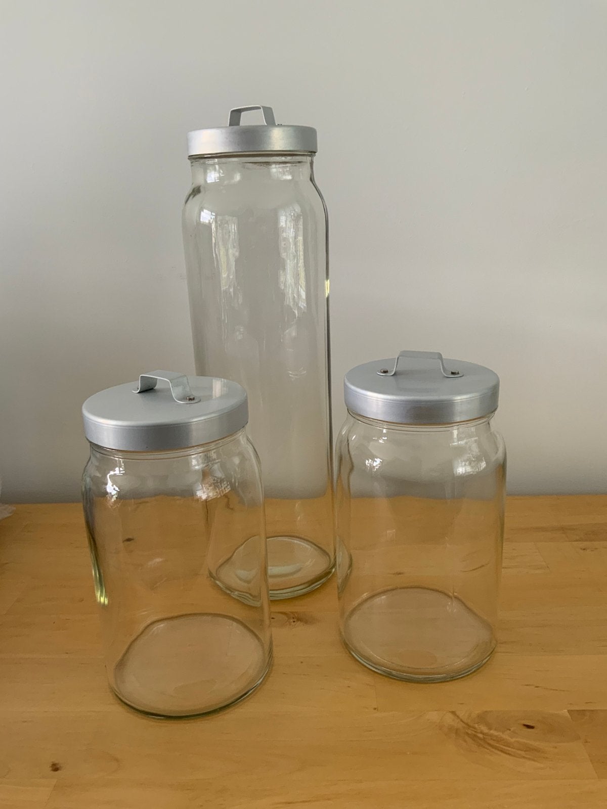 3x IKEA voorraadpot, opbergpot, glas, Huis en Inrichting, Ophalen, Zo goed als nieuw, Glas, Pot, Bus of Blik