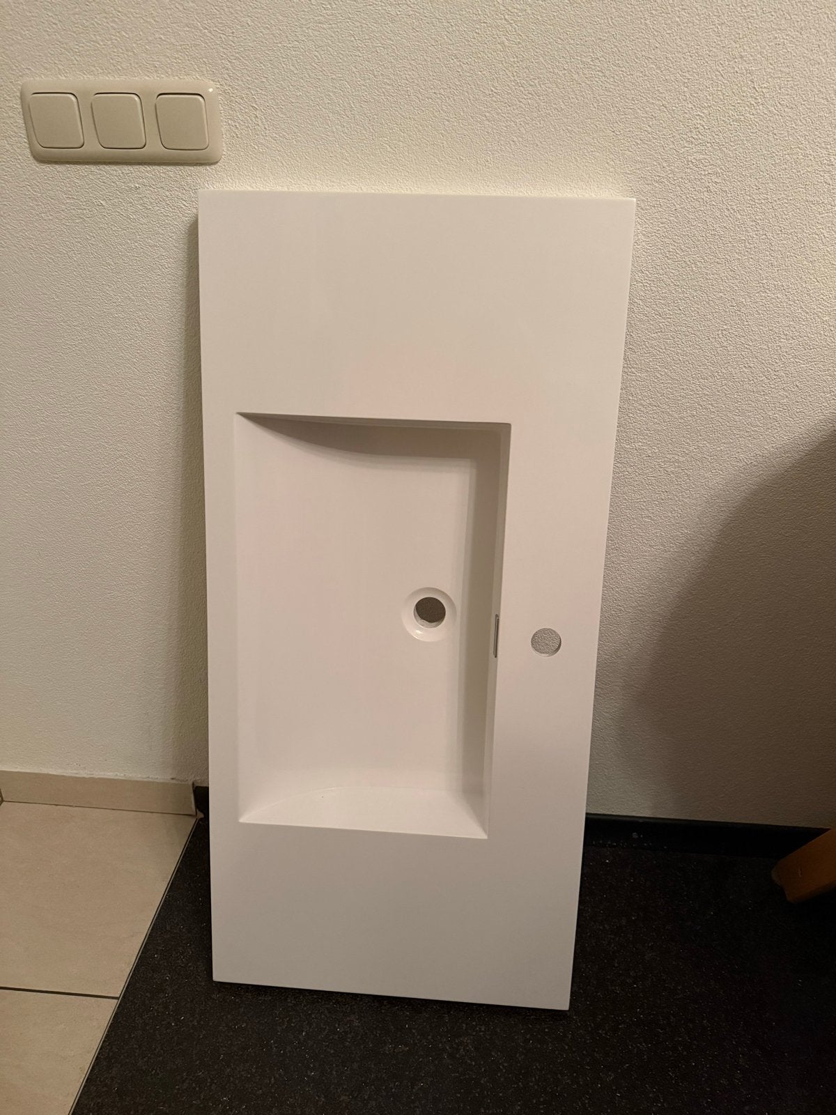 Nieuwe witte wastafel - Ongebruikt en modern design, Ophalen, Nieuw, Wastafel