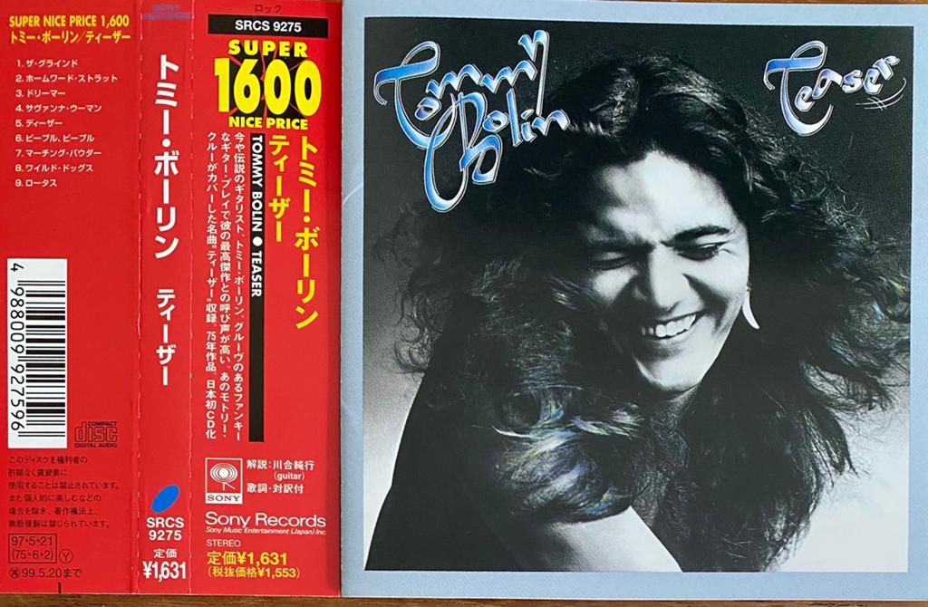 Deep Purple Tommy Bolin Teaser Jap CD Obi strip & inserts, Ophalen of Verzenden, Zo goed als nieuw, Poprock