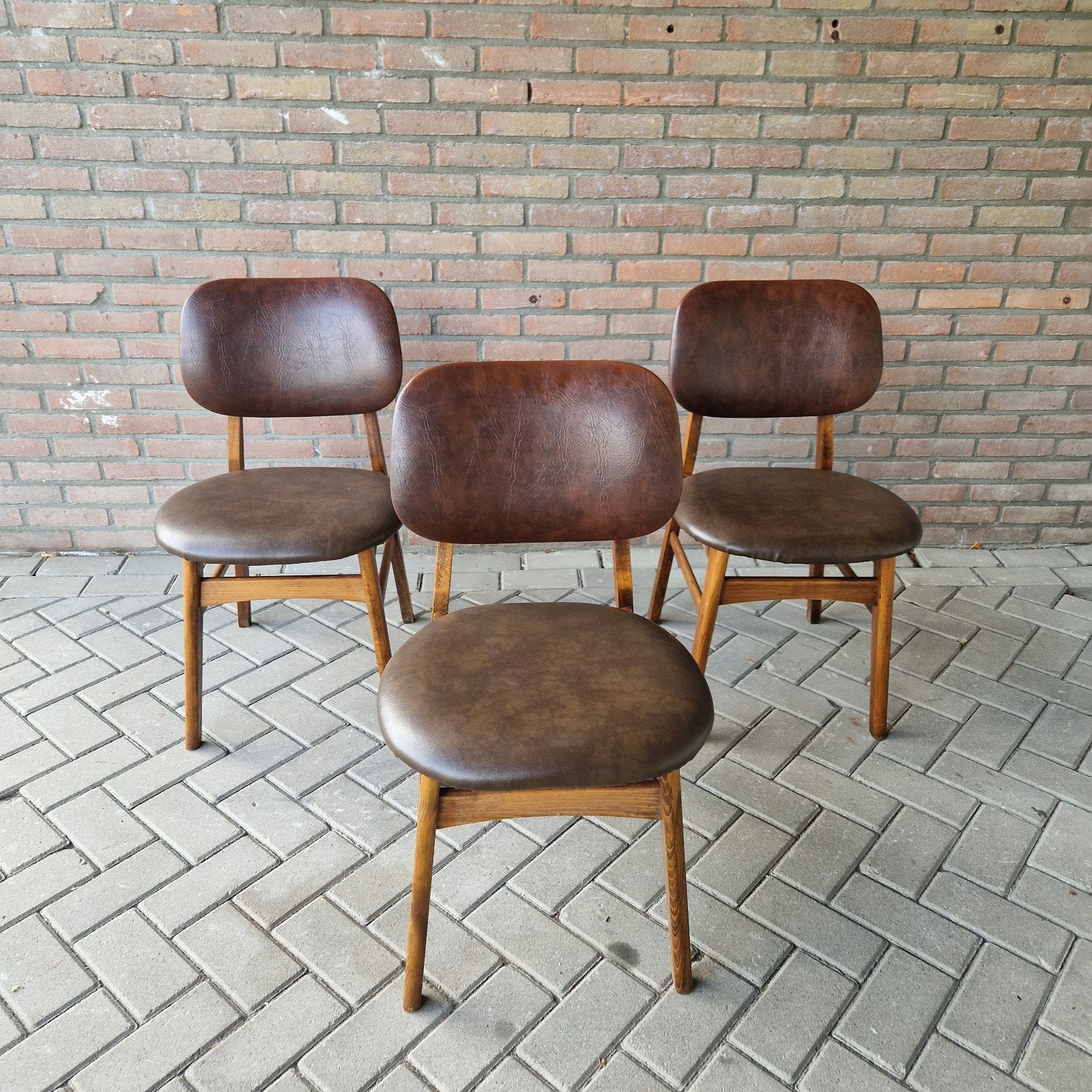3 vintage stoelen eetkamerstoelen jaren 60 keukenstoelen, Ophalen of Verzenden