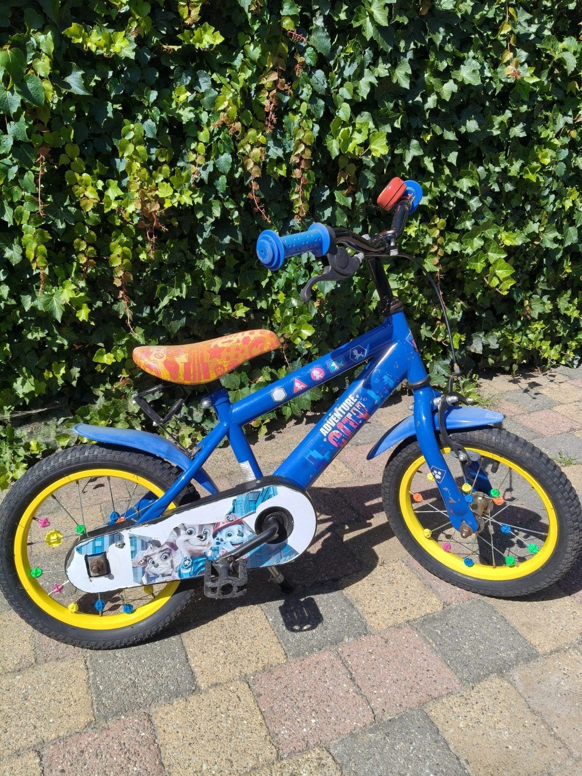Paw Patrol Kinderfiets 14 inch met zijwielen, Fietsen en Brommers, Ophalen, Gebruikt, Minder dan 16 inch, Zijwieltjes
