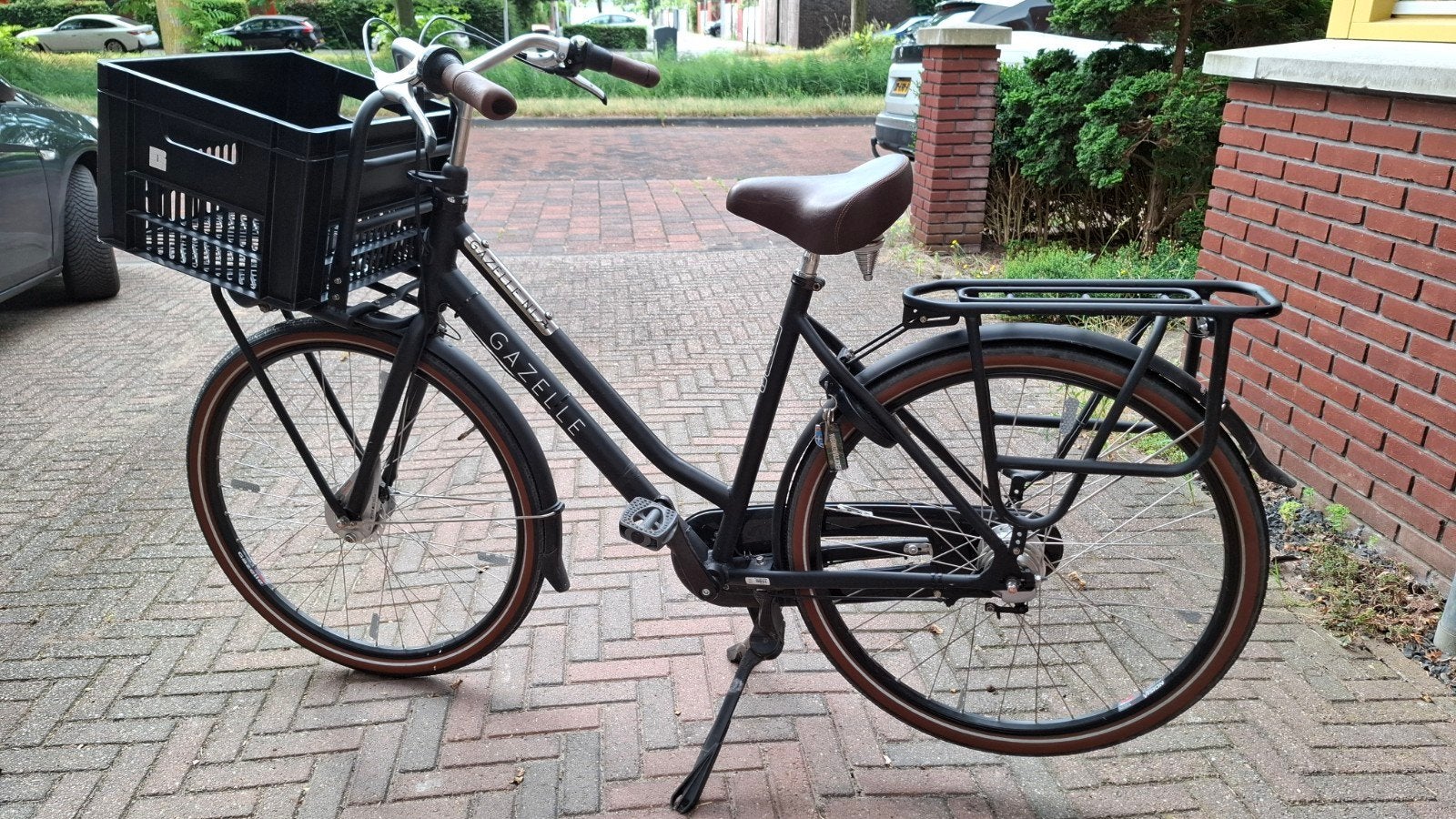 Gazelle C7 Damesfiets met voordrager en 7 versnellingen, Ophalen, Terugtraprem, Versnellingen, Gazelle