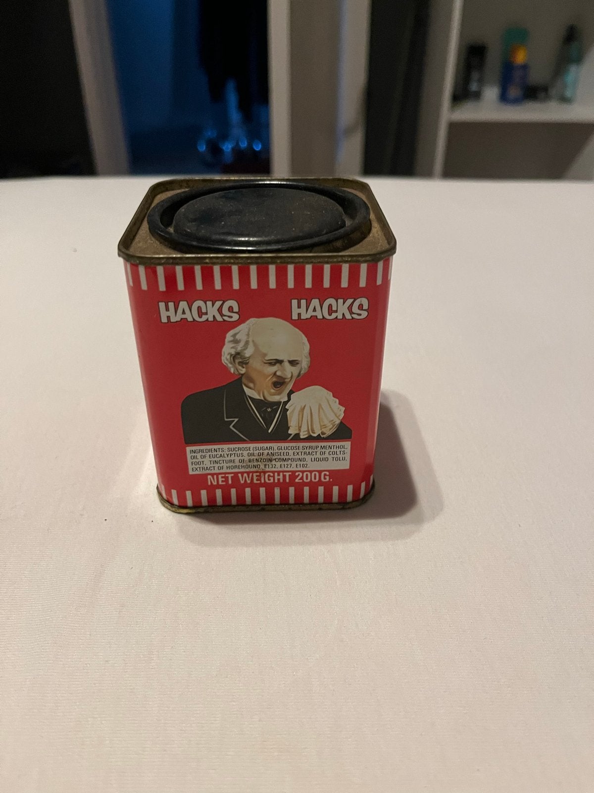 Vintage Hacks blikje - 200g - Zeldzaam verzamelobject, Ophalen of Verzenden