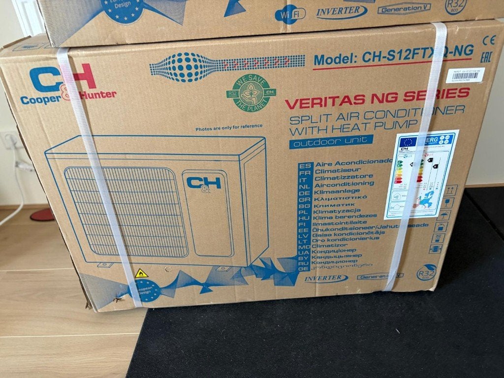 Nieuwe Cooper&Hunter Split Airconditioner met Warmtepomp, Ophalen, Nieuw, 3 snelheden of meer, Koelen en Ontvochtigen