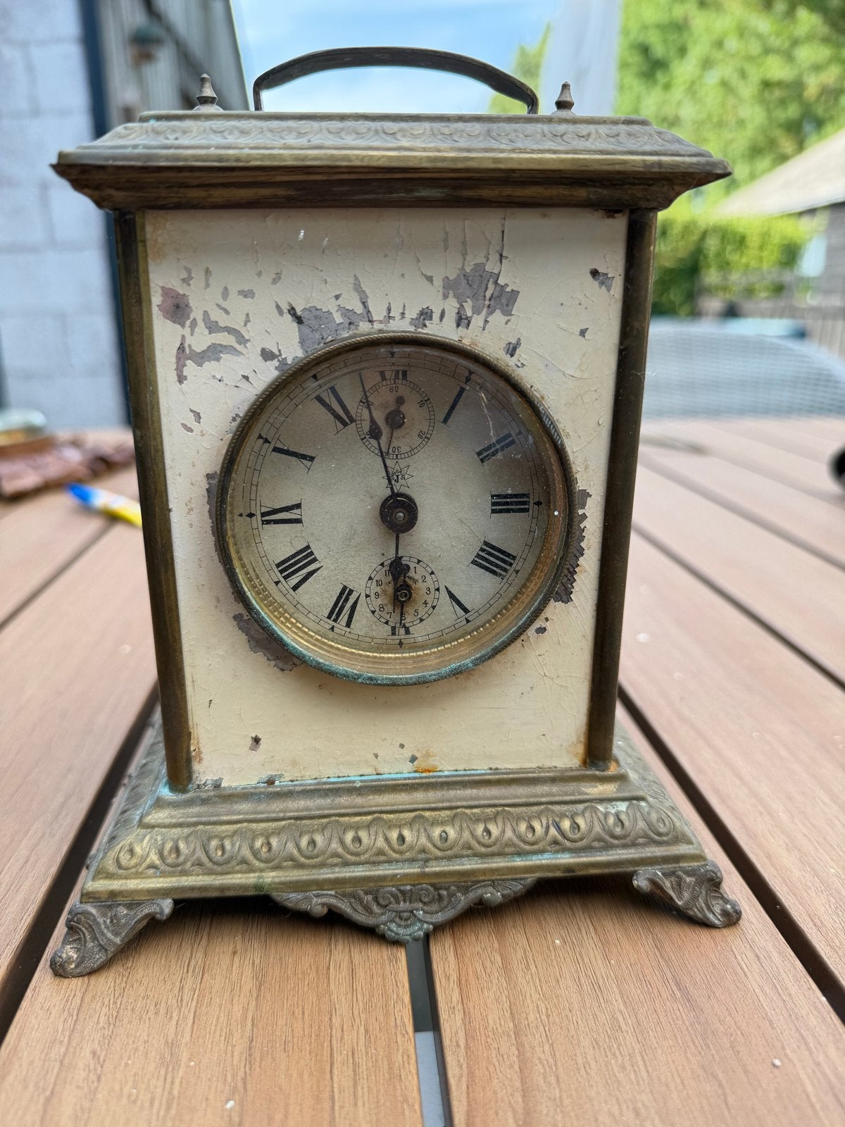 Antieke Junghans Reiswekker - Mechanisch - Werkend - ca 1910, Antiek en Kunst, Antiek | Klokken, Ophalen of Verzenden