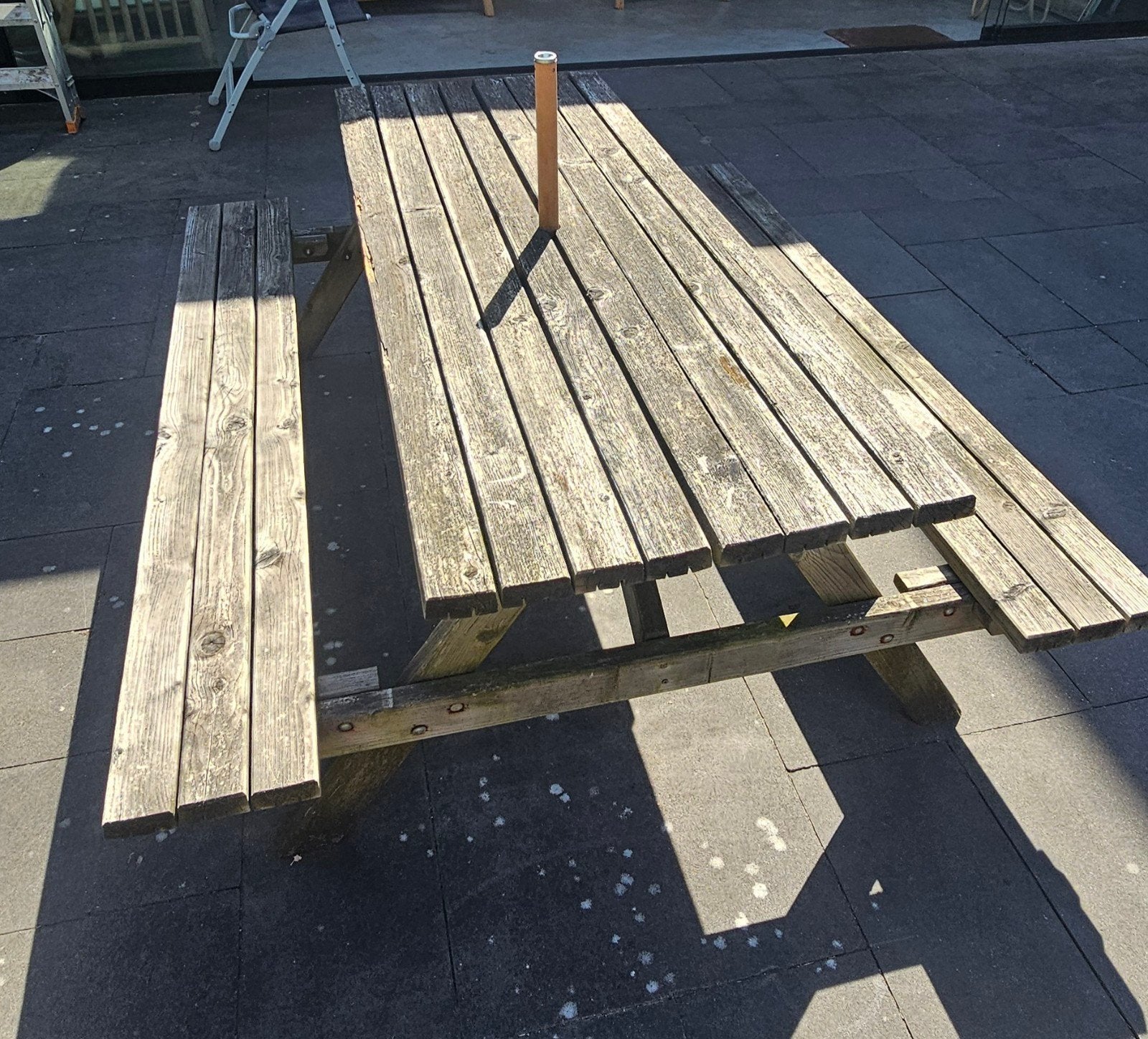gratis picknicktafel, Ophalen, Gebruikt, Rechthoekig, Hout
