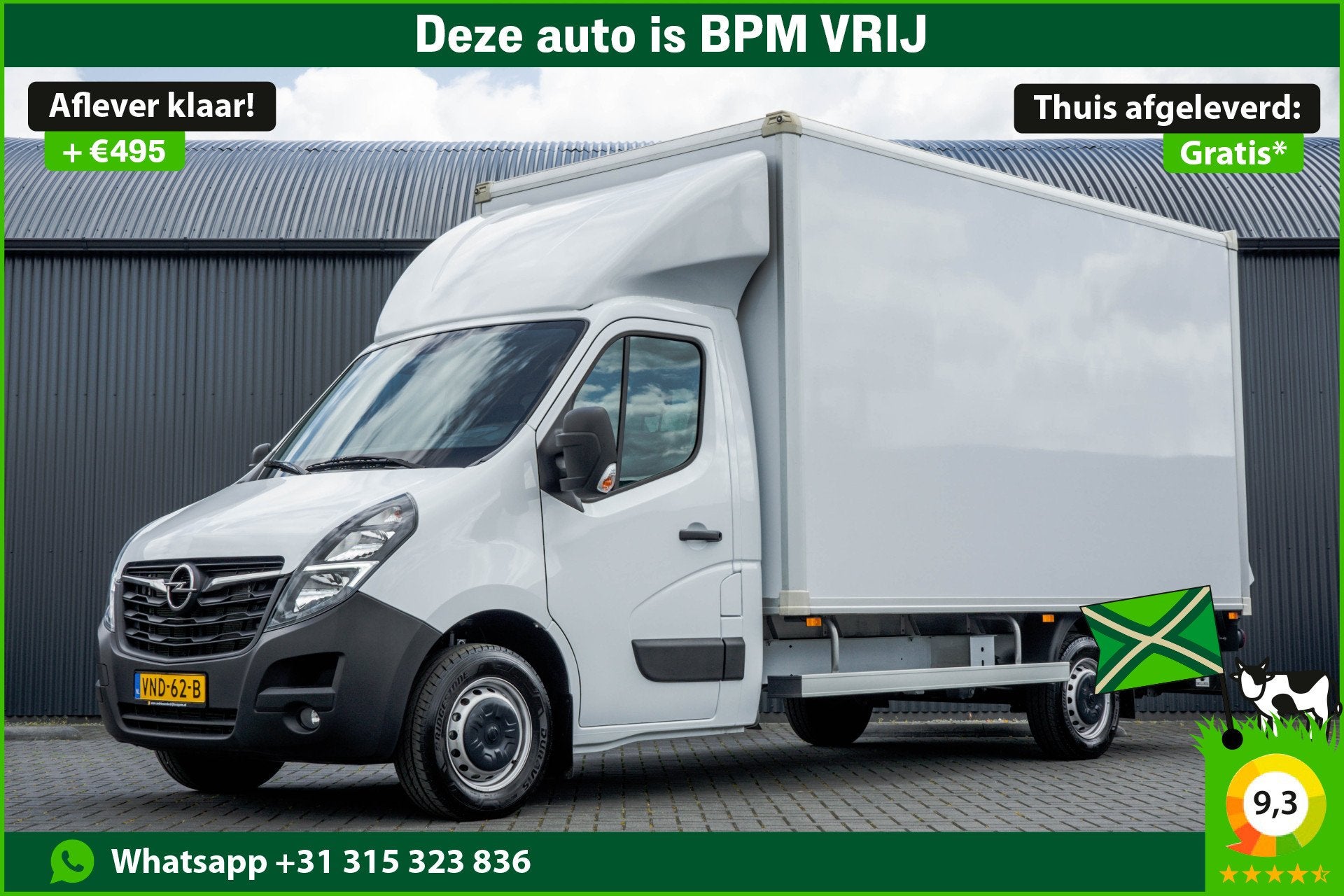Opel Movano *2.3 CDTI BiTurbo | Bakwagen met Laadklep | Euro, Voorwielaandrijving, 145 pk, Stof, Gebruikt