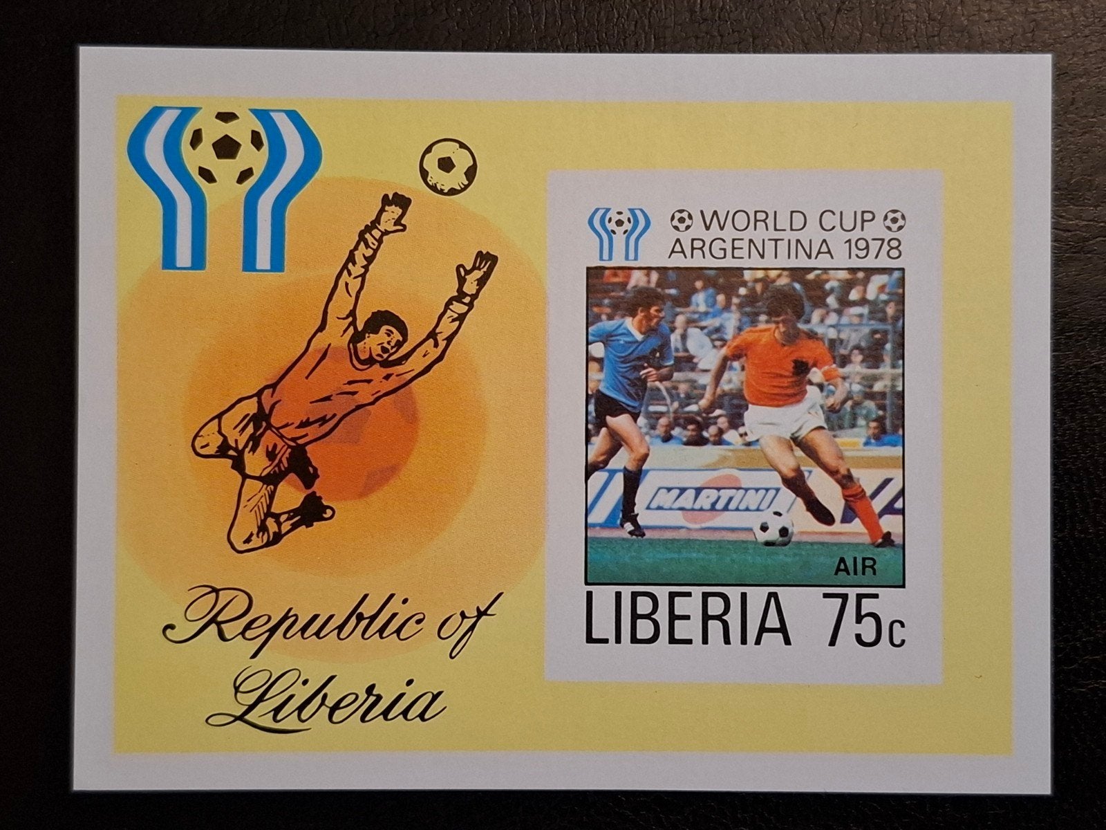Liberia 1978 WK voetbal Argentinië, Postzegels en Munten, Ophalen of Verzenden, Overige landen, Postfris