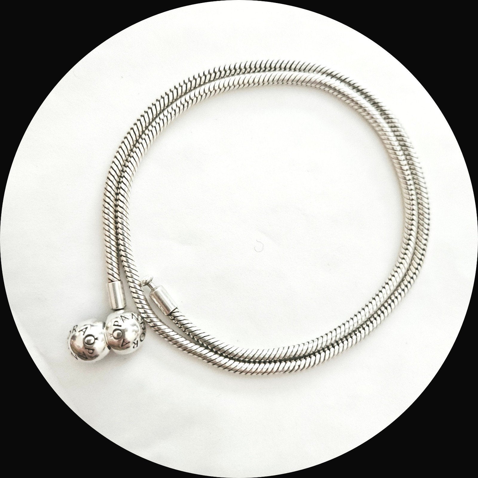 Pandora 45 cm Ketting 590742HV Bolsluiting / voor bedels, Ophalen of Verzenden, Zo goed als nieuw, Zilver, Zilver