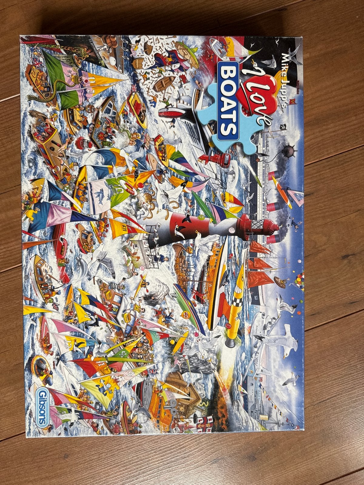 Gibsons I Love Boats legpuzzel 1000 stukjes, Ophalen of Verzenden, 500 t/m 1500 stukjes, Zo goed als nieuw, Legpuzzel