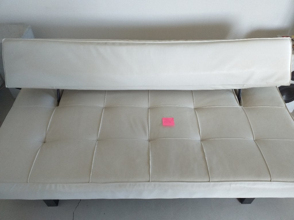 Bank, slaapbank, Ophalen, Kunststof, Gebruikt, Wit