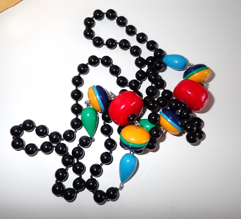 Geweldige retro ketting, Verzenden, Zo goed als nieuw, Overige kleuren, Kunststof