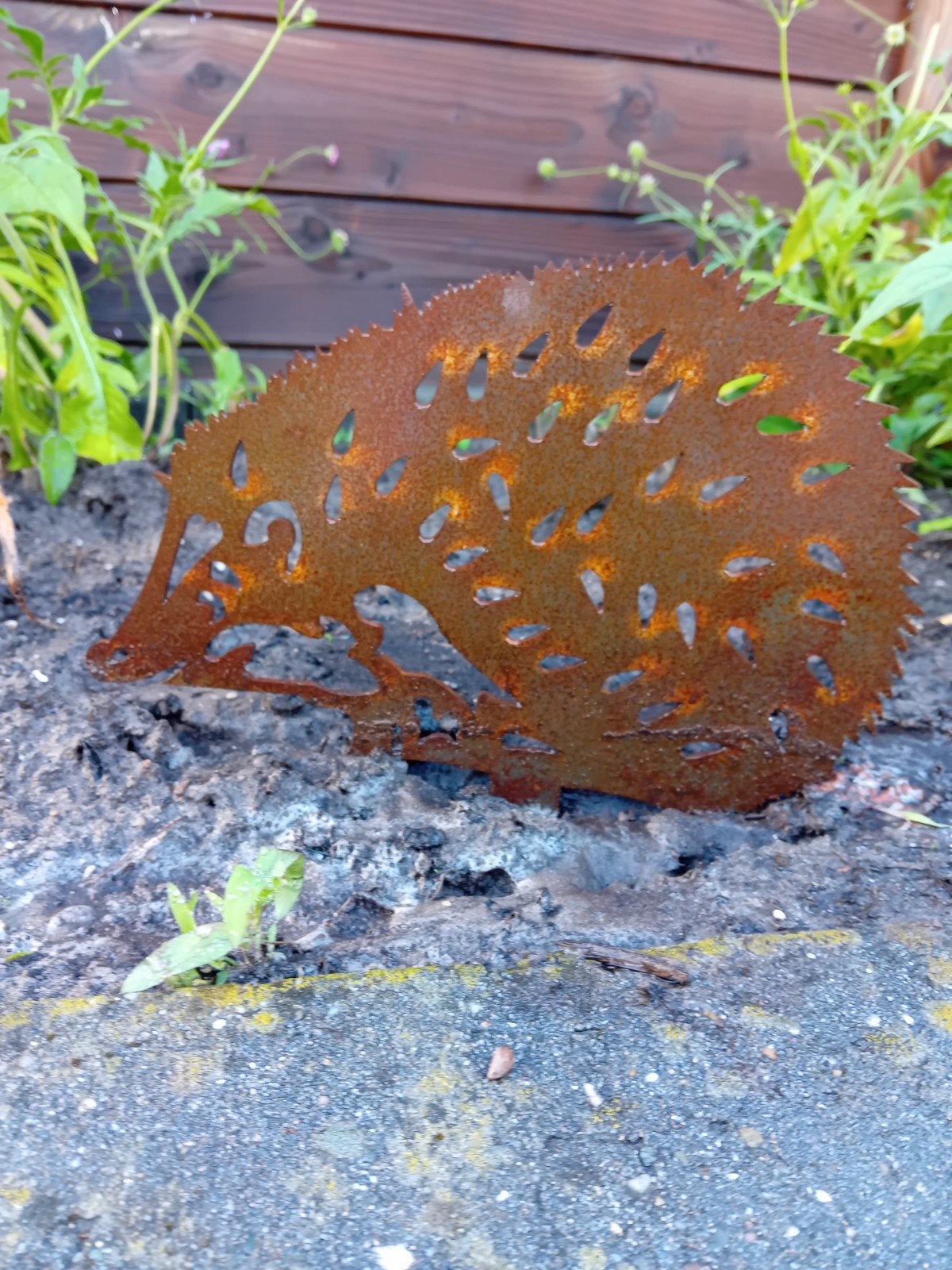 Cortenstaal egel, Tuin en Terras, Tuinbeelden, Ophalen of Verzenden, Nieuw, Metaal, Dierenbeeld