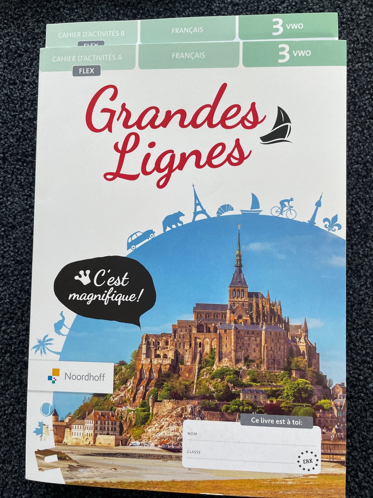 Grandes Lignes Frans werkboek 3 vwo Noordhoff, Ophalen of Verzenden, Zo goed als nieuw, Non-fictie