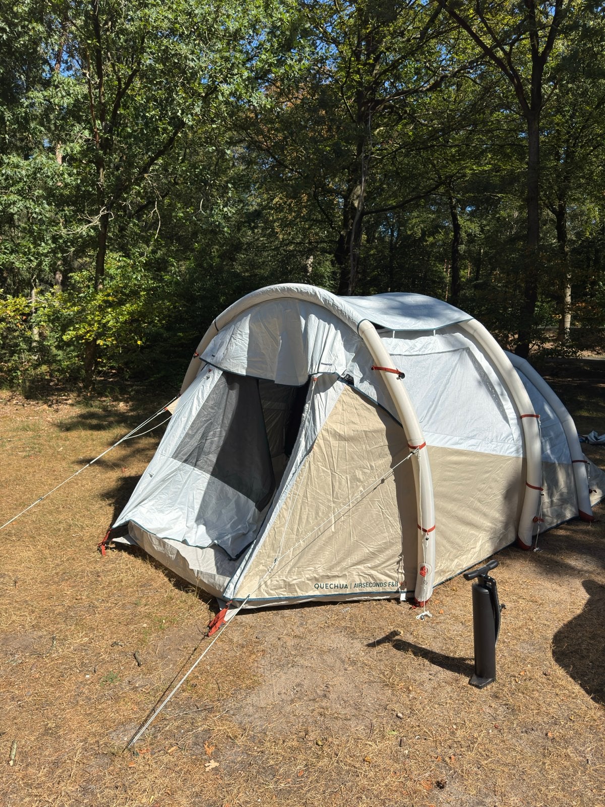 Quechua Airseconds 4.1 Fresh & Black opblaasbare tent, Caravans en Kamperen, Tenten, Ophalen of Verzenden, Zo goed als nieuw, Tot en met 4