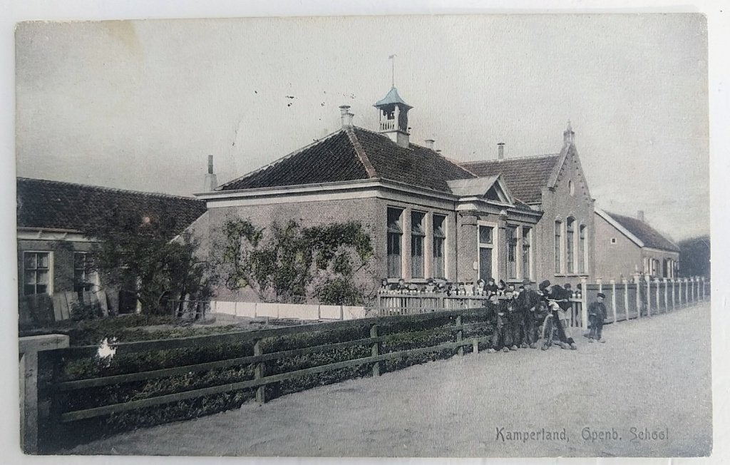 Ansichtkaart Openbare School Veerweg Kamperland Zld 1912, Ophalen of Verzenden, Voor 1920, Gelopen, Zeeland