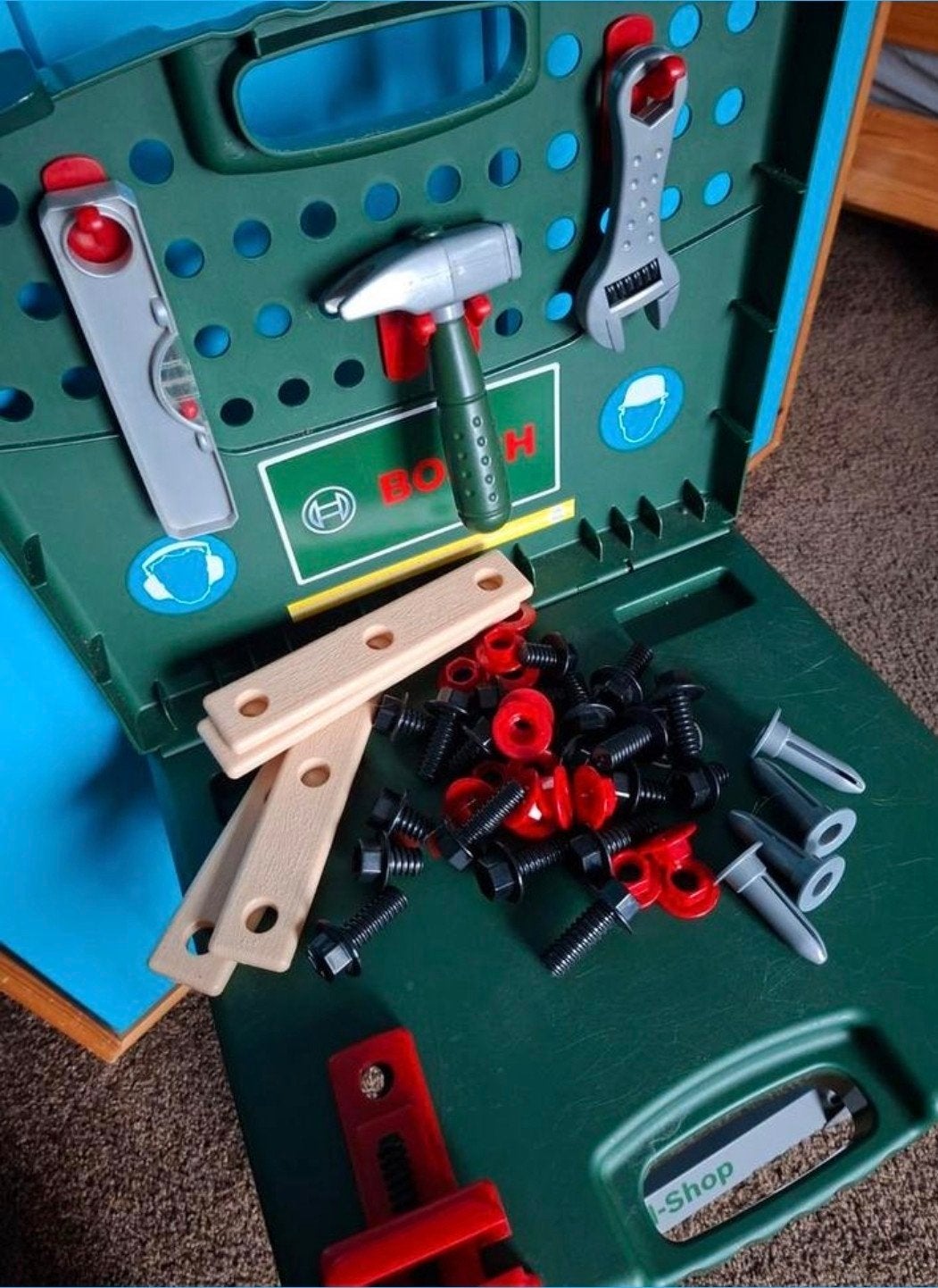 Bosch werkbank met gereedschap voor kinderen., Kinderen en Baby's, Ophalen, Gebruikt