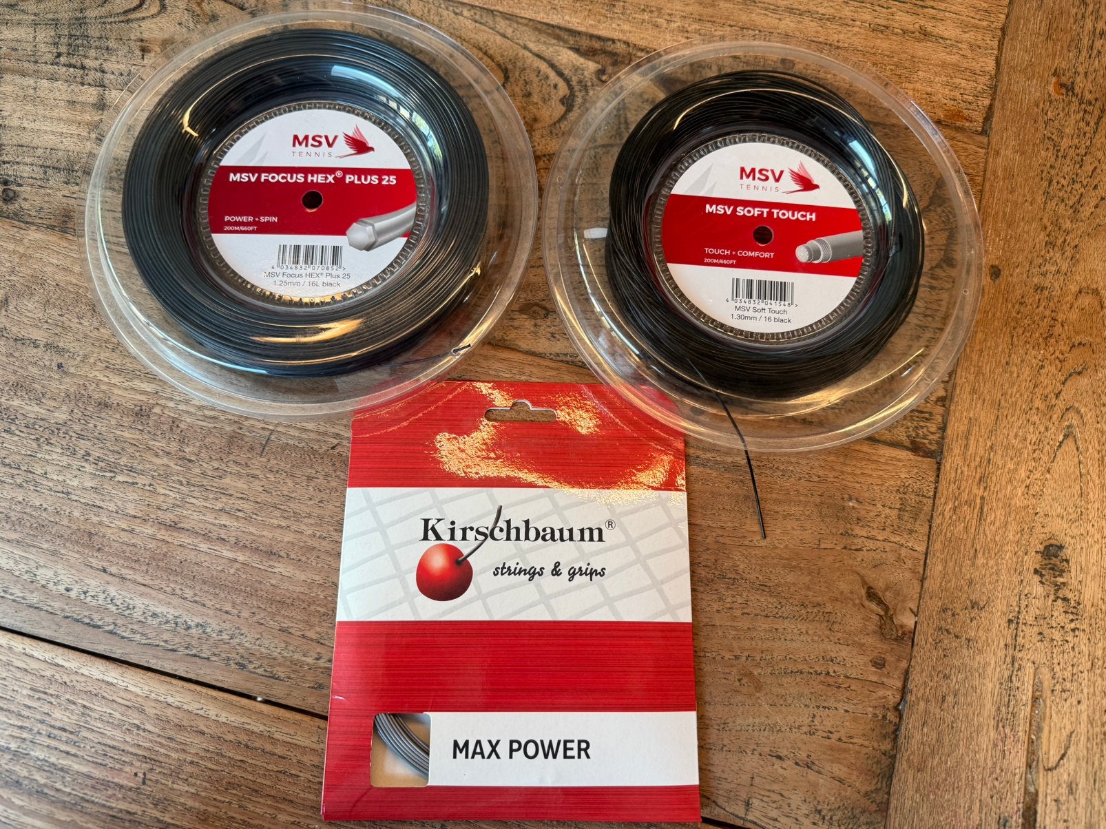 MSV Snaren + Set Kirschbaum, Sport en Fitness, Overige merken, Gebruikt, Grip of Snaar, L00