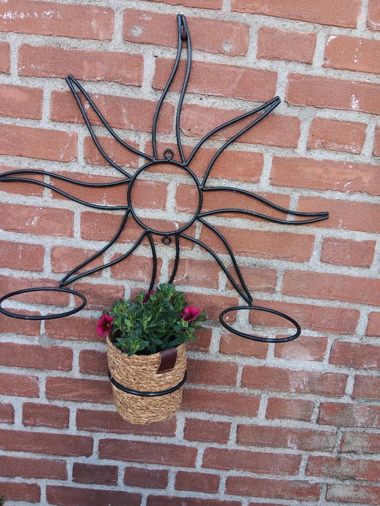 Smeedijzeren  zon plantenbak, Minder dan 60 cm, Ophalen of Verzenden, Zo goed als nieuw, Metaal