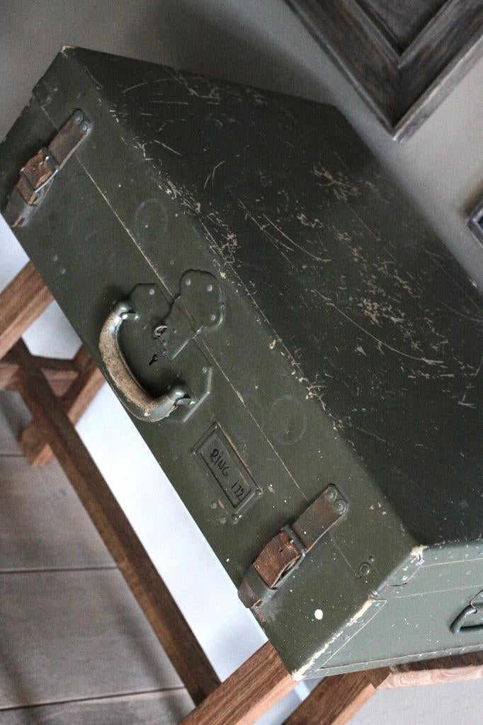 Groene legerkist, legerkoffer, Gebruikt, -, -, Ophalen of Verzenden