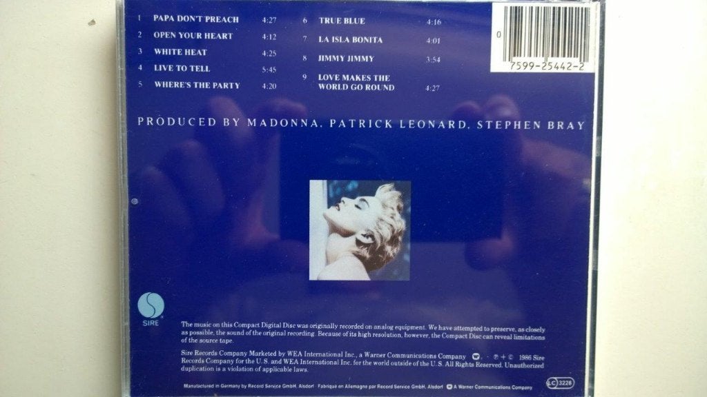 Madonna - True Blue, Ophalen of Verzenden, Zo goed als nieuw