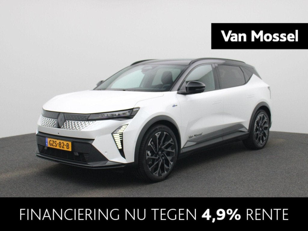 Renault Scenic E-Tech EV87 long range esprit Alpine | Solarb, Gebruikt, Leder en Stof, Wit, 625 km