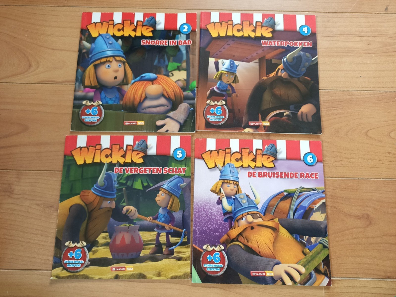 Wickie de Viking boeken set van 4, Ophalen of Verzenden, Gelezen