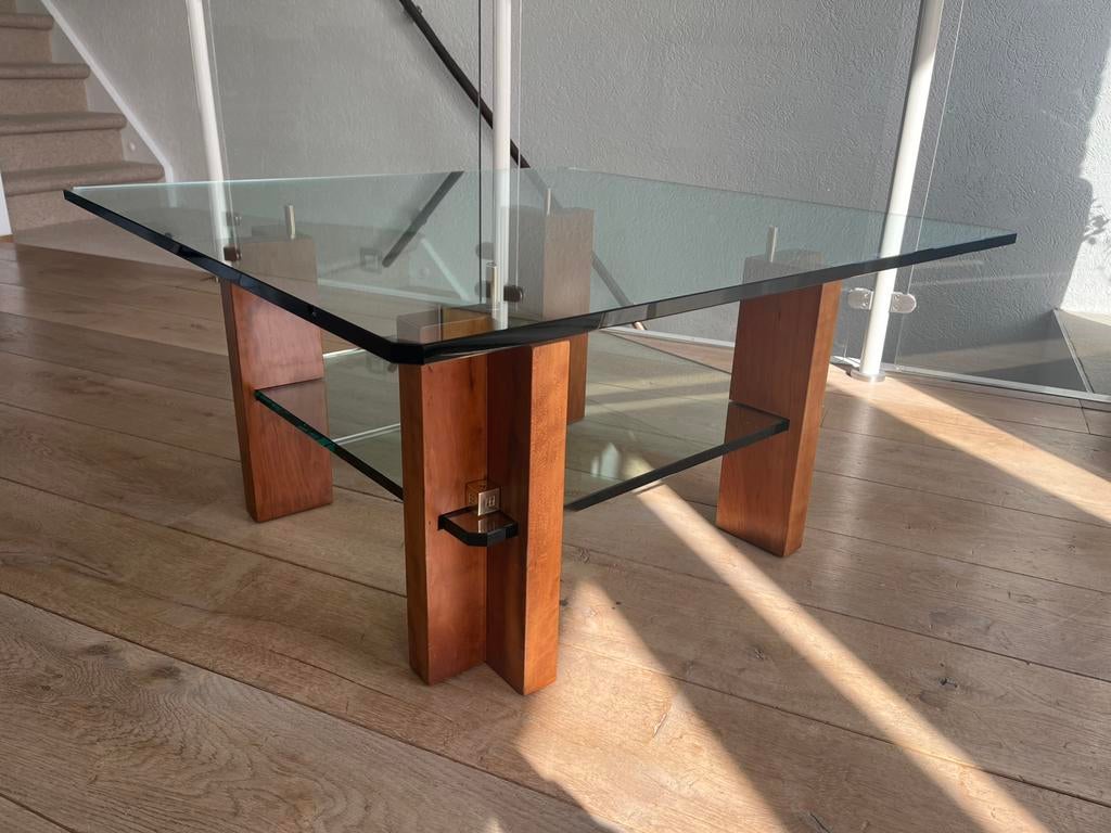 Peter Ghyczy salontafel T 57D, Ophalen, Gebruikt, 50 tot 100 cm, Kersenhout