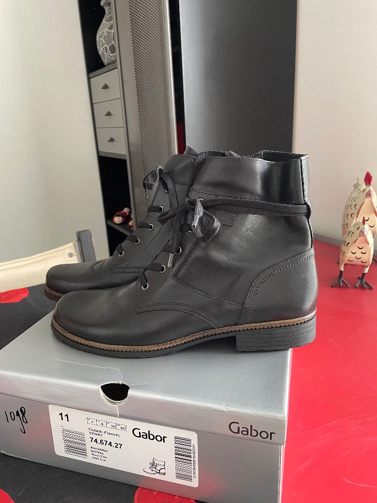 Dames enkellaarzen., Kleding | Dames, Schoenen, Zwart, Lage of Enkellaarzen, Gabor, Ophalen of Verzenden