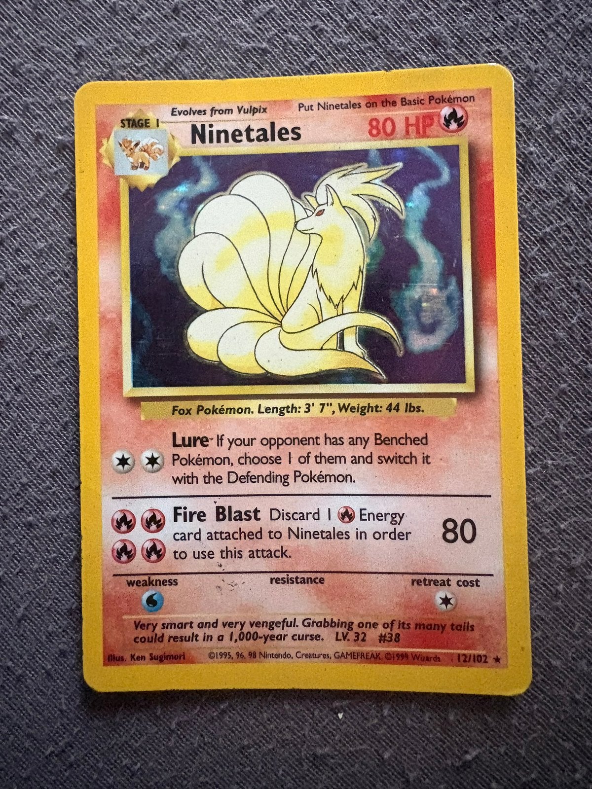 Ninetales base set 12/102, Ophalen of Verzenden
