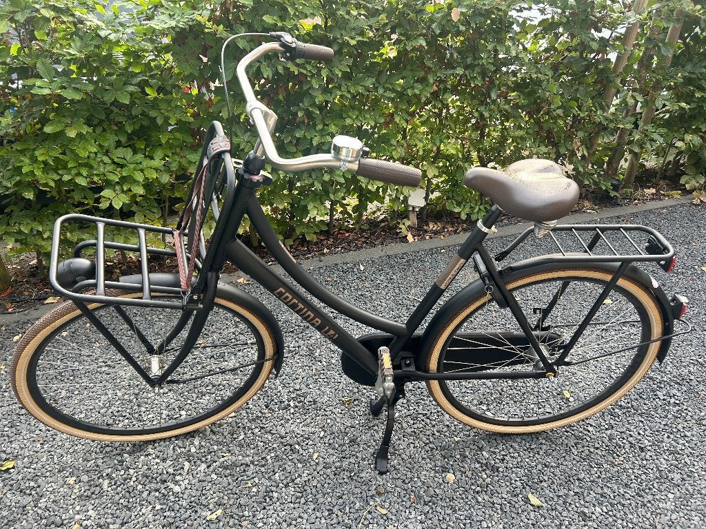 Cortina U4 Transport Damesfiets - Jet Black Matt, Terugtraprem, Versnellingen, 56 cm of meer, Zo goed als nieuw