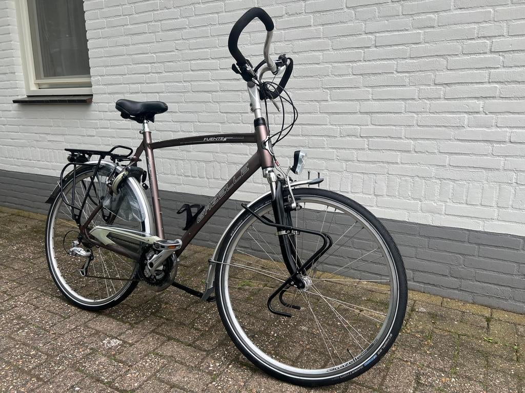 Perfecte Gazelle Fuente Trekking herenfiets. 28 inch. 27 ver, Fietsen en Brommers, Ophalen, Velgrem, Versnellingen, Zo goed als nieuw