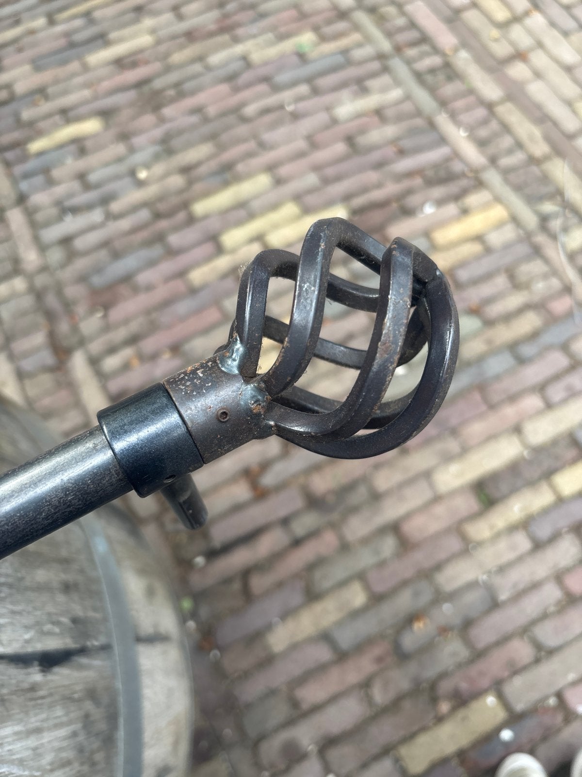 Gordijnrails - Zwart metaal, 80 cm, Ophalen, Gebruikt, Zwart, Metaal