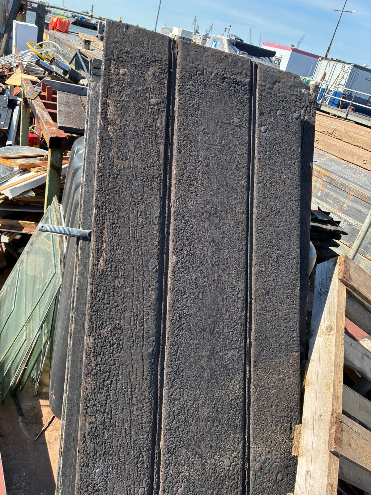 Oude houten luiken voor schip, Ophalen, Zo goed als nieuw