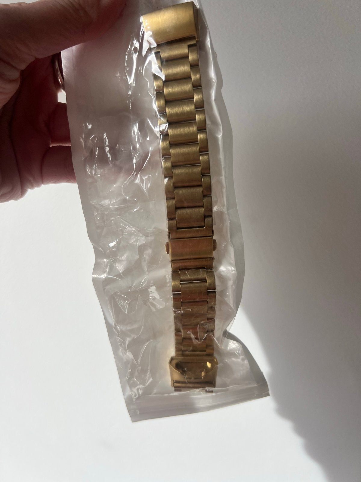 Goudkleurige horlogeband, Ophalen of Verzenden, Nieuw