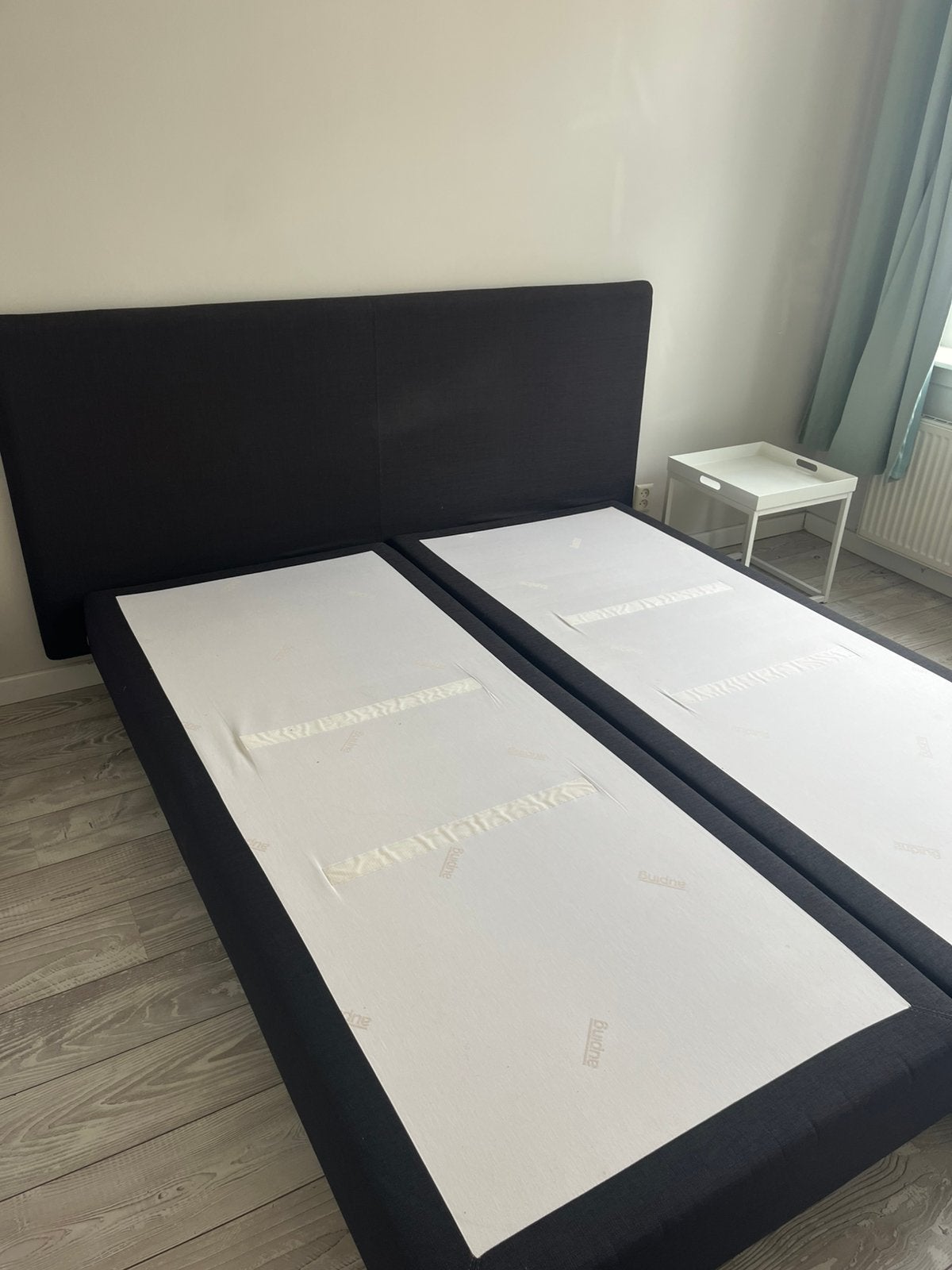 Auping original boxspring 210x 180 zwart, Ophalen, Gebruikt, Tweepersoons, 180 cm